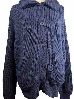 360 SWEATER Everest Ribbed Shawl Collar Sweater Sz L